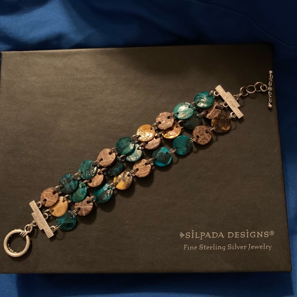 3 Strand aloha abalone and wood bracelet - Picture 4 of 7